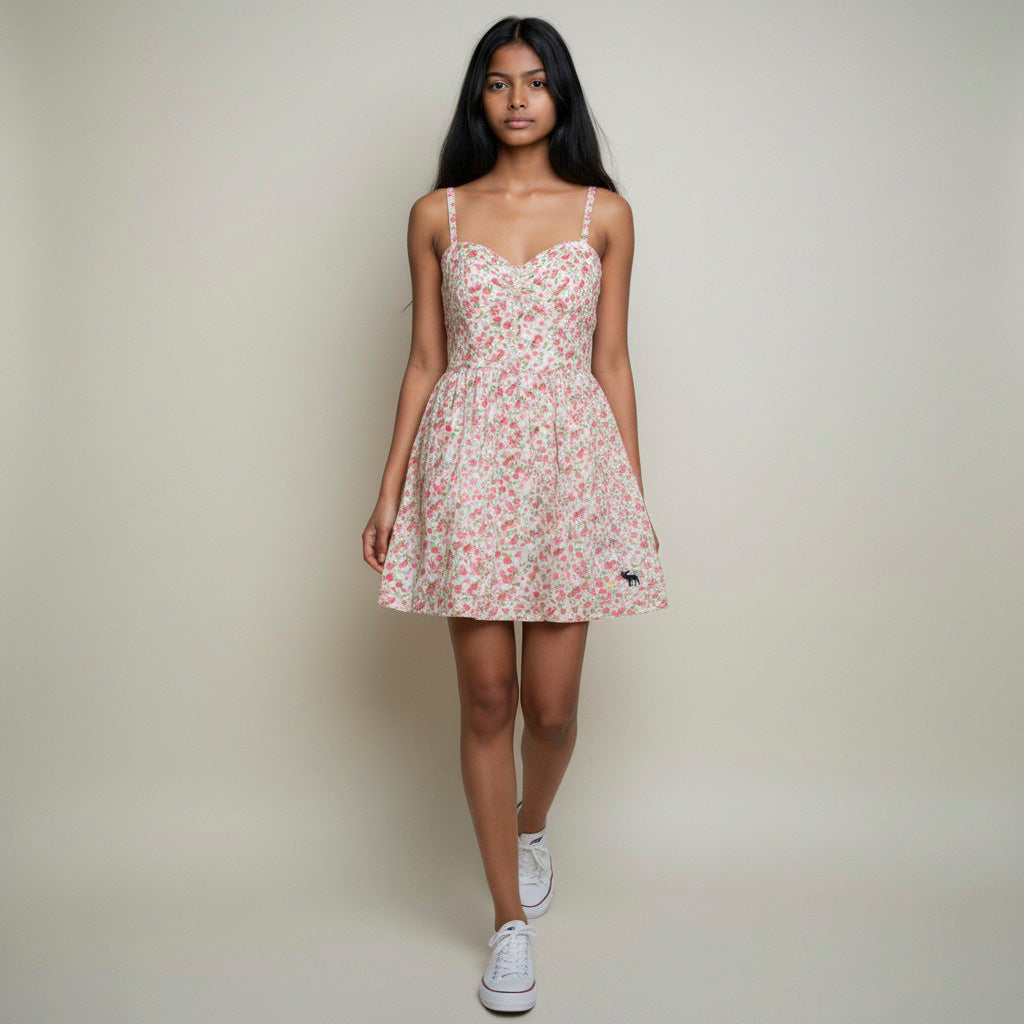 Women’s Floral Print Spaghetti Strap Fit & Flare Dress