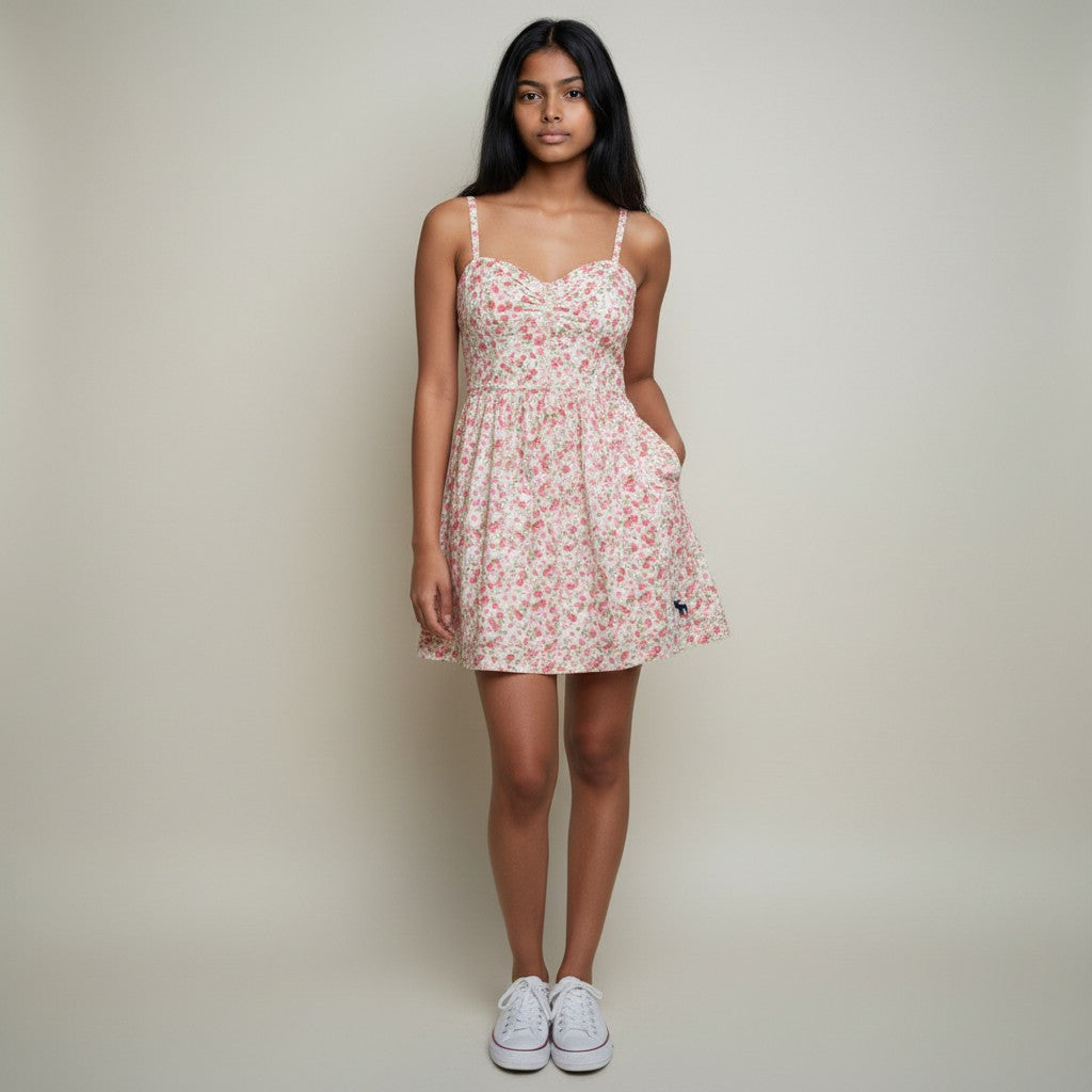 Women’s Floral Print Spaghetti Strap Fit & Flare Dress